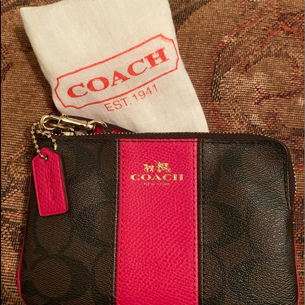 Coach wristlet with dust bag